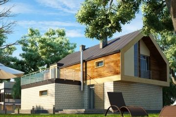  Projekt domu Ingrid (KRW1015) - projekt domu parterowego z poddaszem - Zdjęcie 1