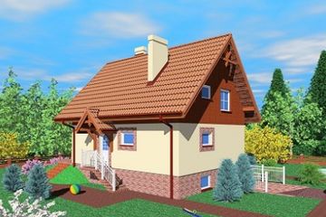  Projekt domu Zik (SLB1196) - projekt domu parterowego z poddaszem - Zdjęcie 2