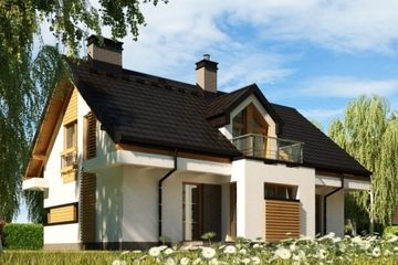  Projekt domu Natel (KRW1019) - projekt domu parterowego z poddaszem - Zdjęcie 3