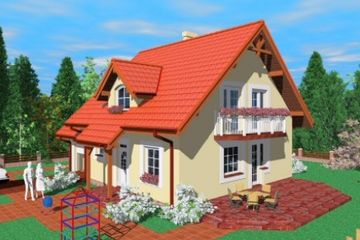  Projekt domu Tms (SLB1198) - projekt domu parterowego z poddaszem - Zdjęcie 1