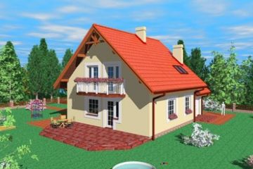  Projekt domu Tms (SLB1198) - projekt domu parterowego z poddaszem - Zdjęcie 2