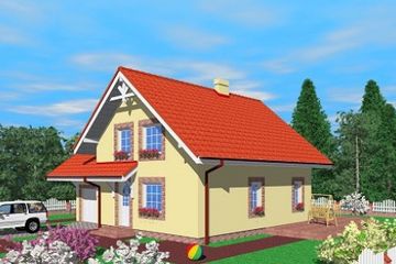  Projekt domu Daf (SLB1199) - projekt domu parterowego z poddaszem - Zdjęcie 1