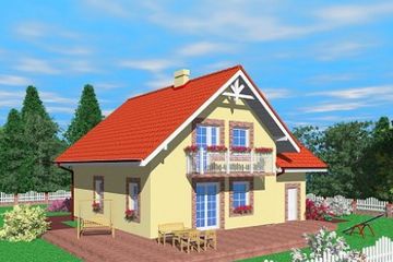  Projekt domu Daf (SLB1199) - projekt domu parterowego z poddaszem - Zdjęcie 2