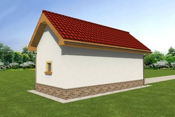  Projekt garażu OP1a (WRY1077) - projekt garażu parterowego - Zdjęcie 2