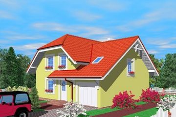  Projekt domu Dac (SLB1206) - projekt domu parterowego z poddaszem - Zdjęcie 1