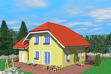  Projekt domu Dac (SLB1206) - projekt domu parterowego z poddaszem - Zdjęcie 2