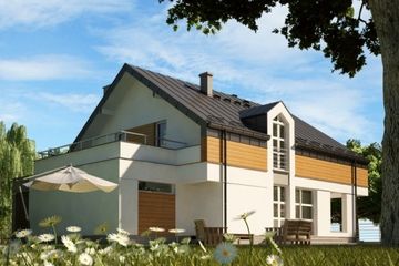  Projekt domu Ilyana (KRW1025) - projekt domu parterowego z poddaszem - Zdjęcie 3