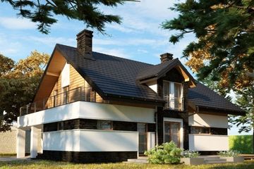  Projekt domu Nigelo (KRW1026) - projekt domu parterowego z poddaszem - Zdjęcie 1