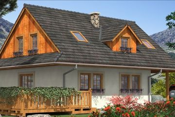  Projekt domu A-100 Dom szkieletowy (BBD1160) - projekt domu parterowego z poddaszem - Zdjęcie 3