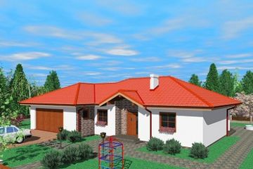  Projekt domu Mku (SLB1213) - projekt domu parterowego - Zdjęcie 1