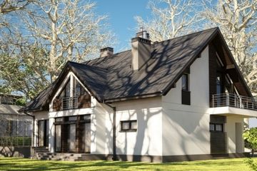  Projekt domu Galanseo 2 (KRW1031) - projekt domu parterowego z poddaszem - Zdjęcie 1