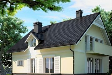  Projekt domu Lucella (KRW1034) - projekt domu parterowego z poddaszem - Zdjęcie 2