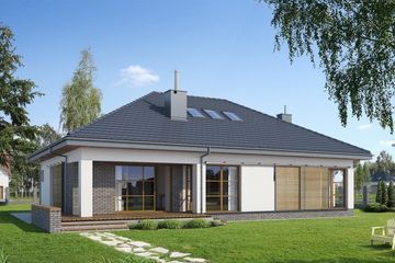  Projekt domu E-152 (WAX1041) - projekt domu parterowego - Zdjęcie 1