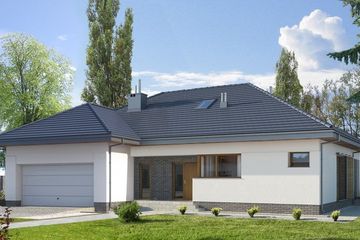  Projekt domu E-152 (WAX1041) - projekt domu parterowego - Zdjęcie 2