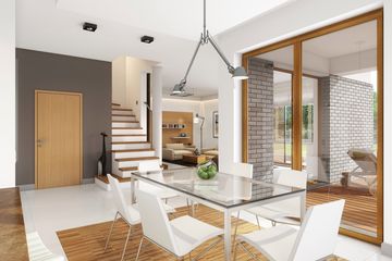  Projekt domu E-158 (WAX1043) - projekt domu parterowego z poddaszem - Zdjęcie 3