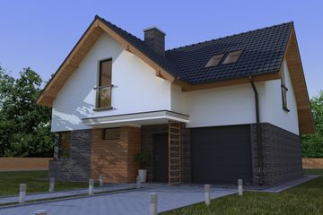  Projekt domu AH 010 (GDC1019) - projekt domu parterowego z poddaszem - Zdjęcie 1