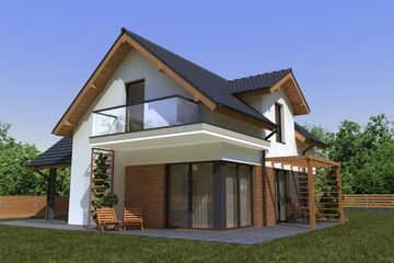  Projekt domu AH 010 (GDC1019) - projekt domu parterowego z poddaszem - Zdjęcie 2