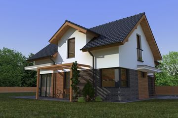  Projekt domu AH 010 (GDC1019) - projekt domu parterowego z poddaszem - Zdjęcie 4