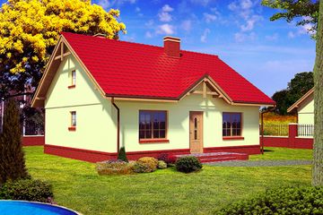  Projekt domu Delta Nilu 78 A (KRN1060) - projekt domu parterowego - Zdjęcie 1