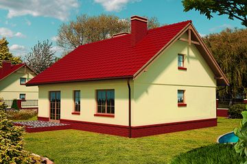  Projekt domu Delta Nilu 78 A (KRN1060) - projekt domu parterowego - Zdjęcie 2