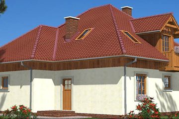  Projekt domu A-107 Dom szkieletowy (BBD1155) - projekt domu parterowego z poddaszem - Zdjęcie 4