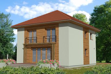  Projekt domu Domek Toskański (131 PS) (SLF1033) - projekt domu z pełnym piętrem - Zdjęcie 2