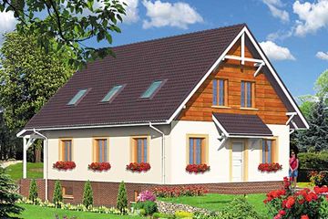  Projekt domu AR 175 (KRL1109) - projekt domu parterowego z poddaszem - Zdjęcie 2