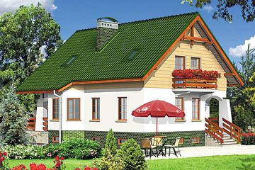  Projekt domu AR 116P (KRL1113) - projekt domu parterowego z poddaszem - Zdjęcie 2