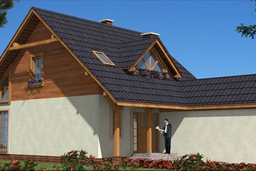  Projekt domu A-101 Dom szkieletowy (BBD1162) - projekt domu parterowego z poddaszem - Zdjęcie 4