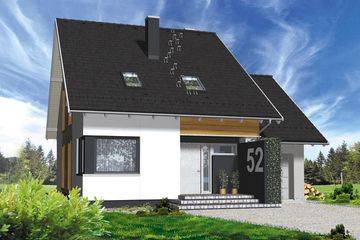  Projekt domu Dedal I (WRH1170) - projekt domu parterowego z poddaszem - Zdjęcie 1