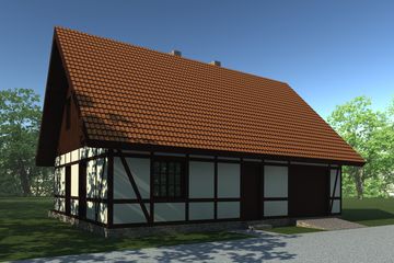  Projekt domu AH 065 (GDC1024) - projekt domu parterowego z poddaszem - Zdjęcie 1