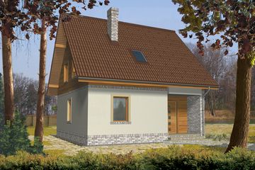  Projekt domu Sigma (WRH1177) - projekt domu parterowego z poddaszem - Zdjęcie 1