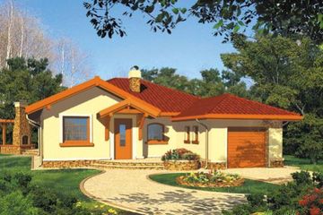  Projekt domu Dobrawa I (WRH1181) - projekt domu parterowego - Zdjęcie 1