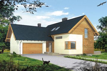  Projekt domu Alfa II (WRH1182) - projekt domu parterowego z poddaszem - Zdjęcie 1