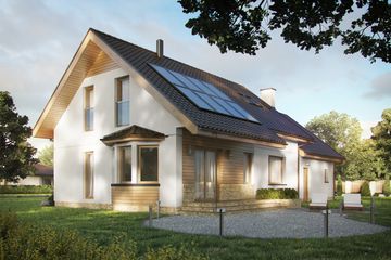  Projekt domu D186 (WAI1373) - projekt domu parterowego z poddaszem - Zdjęcie 3