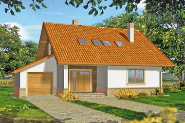  Projekt domu Galileo I (WRH1185) - projekt domu parterowego z poddaszem - Zdjęcie 1