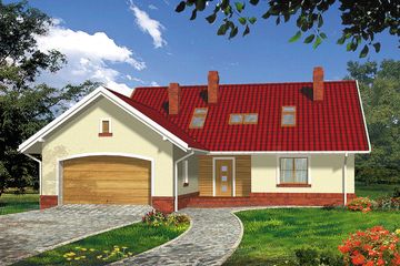  Projekt domu Perseid II (WRH1189) - projekt domu parterowego z poddaszem - Zdjęcie 1