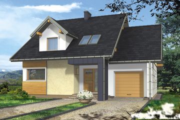  Projekt domu Beta I (WRH1193) - projekt domu parterowego z poddaszem - Zdjęcie 1