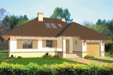  Projekt domu Pulsar Ia (WRH1195) - projekt domu parterowego z poddaszem - Zdjęcie 1