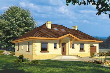  Projekt domu Pegaz I (WRH1197) - projekt domu parterowego - Zdjęcie 1