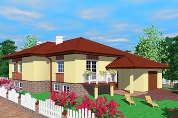  Projekt domu Nak (SLB1235) - projekt domu parterowego - Zdjęcie 1