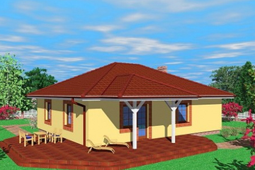 Projekt domu Adu - parterowy dom o powierzchni 86,76 m², dach kopertowy - ujęcie 2