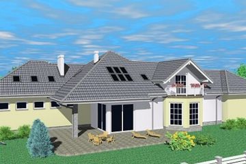  Projekt domu Mak (SLB1248) - projekt domu parterowego z poddaszem - Zdjęcie 1