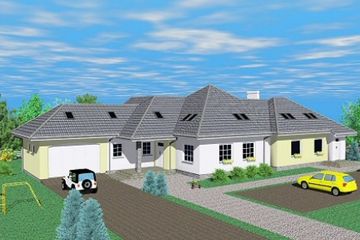  Projekt domu Mak (SLB1248) - projekt domu parterowego z poddaszem - Zdjęcie 2