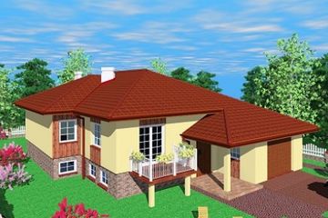  Projekt domu Nas (SLB1260) - projekt domu parterowego - Zdjęcie 2