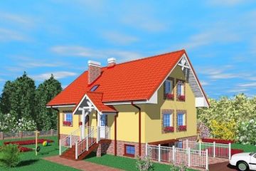  Projekt domu Jpw (SLB1276) - projekt domu parterowego z poddaszem - Zdjęcie 1