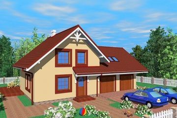 Projekt domu Bls (SLB1282) - projekt domu parterowego z poddaszem - Zdjęcie 1