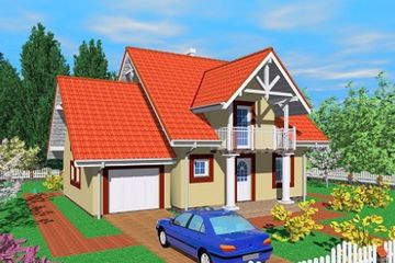  Projekt domu Tyc (SLB1287) - projekt domu parterowego z poddaszem - Zdjęcie 1