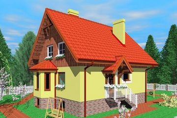  Projekt domu Szo (SLB1291) - projekt domu parterowego z poddaszem - Zdjęcie 1