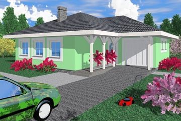  Projekt domu Szl (SLB1300) - projekt domu parterowego - Zdjęcie 1